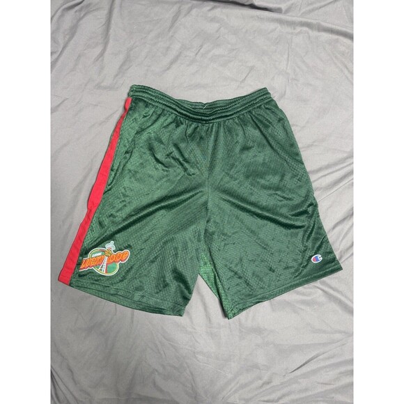 Lucky Dog Champion Seattle Sonics Style Shorts Men's Small Green Mesh Red Stripe - Picture 1 of 11